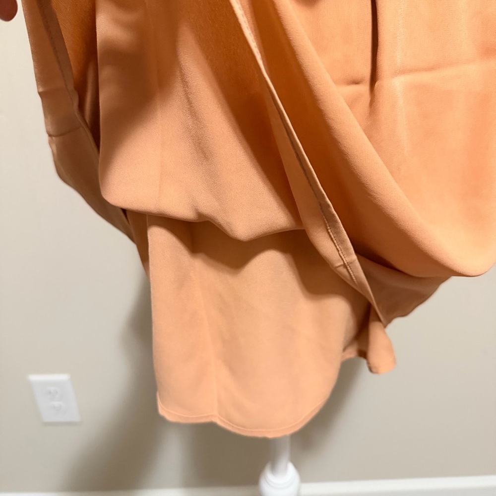 NWT Revolve Krisa wrap front halter mini dress womens size medium in tan - Picture 9 of 10